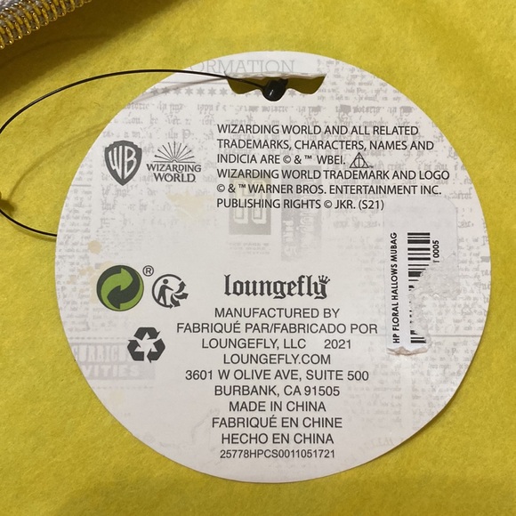 ⬇️ price drop ⬇️Loungefly Harry Potter Deathly Hallows Gold Floral Makeup Bag - Picture 8 of 10